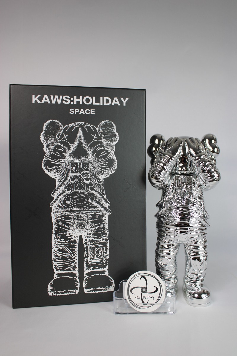 Kaws Holiday Space Silver 11.5” Pop Art Sculpture - Unique