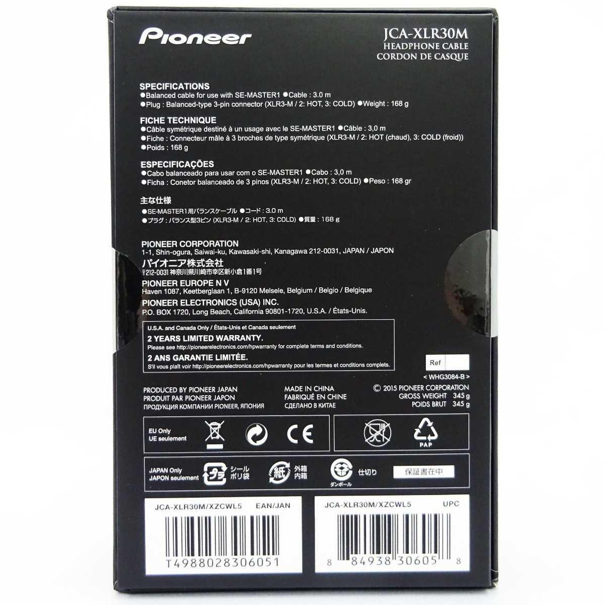 Pioneer Balanced Cable JCA-XLR30M Japan NEW | eBay Pioneer Balanced Cable JCA-XLR30M Japan NEW | eBay