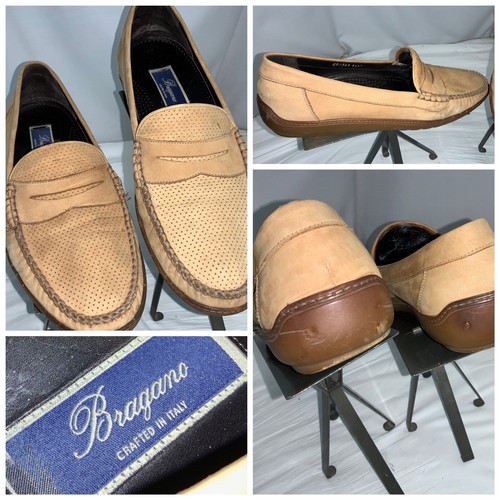 Bragano Penny Loafers Moccasins Sz 11.5 Men Beige
