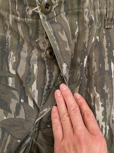 Vintage Realtree Camo Adjustable Waist Button Fly Double Knee Cargo Pants Sz 36 - Picture 6 of 16