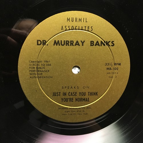 NORMAL 1961' Dr Murray Banks  VINYL Disc LP RECORD  Comedy Spoken - Bild 5 von 7