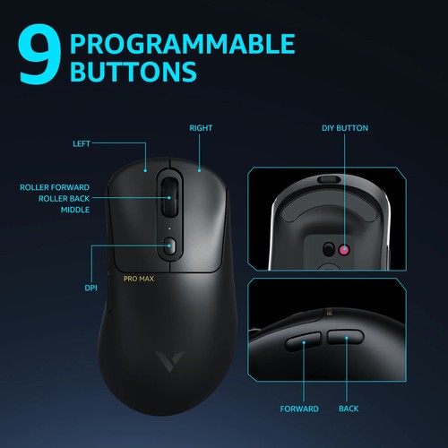 Wireless Gaming Mouse 59g SuperLight 8KHz Polling Rate 30000 DPI Optical Sensor - Picture 6 of 44