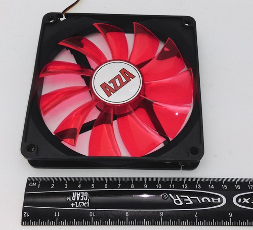 Paquete de 2: NUEVO AZZA 130mm Rojo LED 3/4pin Molex Gaming PC Estuche Ventilador de Enfriamiento con Tornillos - Imagen 10 de 12