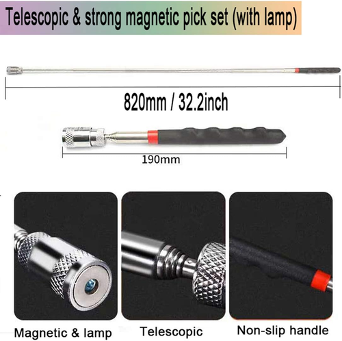 10Pcs Precision Pick & Hook Set with Scraper and Magnetic Telescoping Tool Kit M - Picture 2 of 8