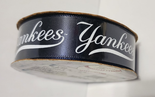 Offray MLB New York Yankees Fabric Ribbon 7/8-Inch by 9-Feet Blue White New