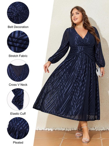 Plus Size 28 Womens Floral V Neck Maxi Dress Ladies Evening Cocktail Party Gown - Picture 3 of 24