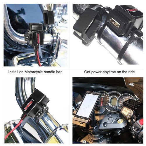 Motorrad Ladegerät 12V SAE zu USB Adapter Stecker Plug Kabel Wasserdicht neu - Zdjęcie 7 z 10