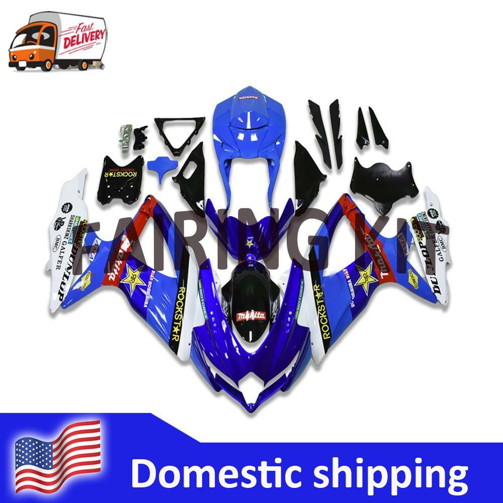 FSM Injection ABS Blue White Fairing Fit for Suzuki 2008-2010 GSXR 600 750 a073 item image