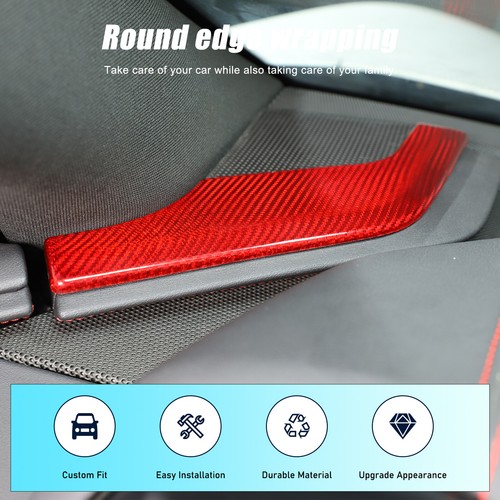Red Real Carbon Fiber Full Interior Set Decor Cover Trim Kit for Corvette C8 20+ - Picture 332 of 444