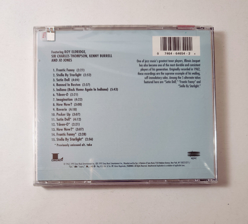 Illinois Jacquet Self Titled CD Columbia Jazz Masterpieces BRAND NEW & SEALED - Bild 2 von 2