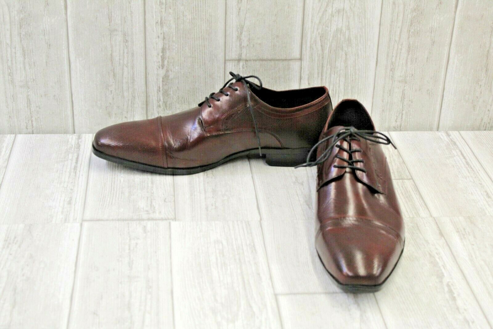 Kenneth Cole New York Oliver Lace-Up Leather Oxfords, Men's Size 10.5M, Bordeaux Kenneth Cole New York Oliver Lace-Up Leather Oxfords, Men's Size 10.5M, Bordeaux