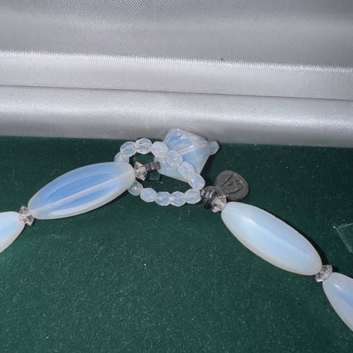 Rose Quartz And Opalite Necklace Marked GA - Picture 3 of 5