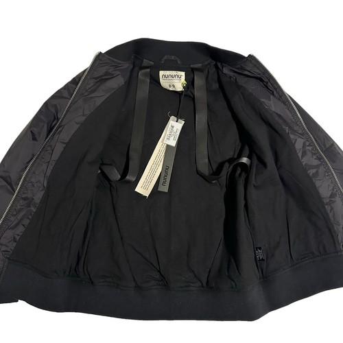NWT NuNuNu Summer Bomber Jacket Bandaid Heart Black Kids 8-9 - Picture 3 of 9