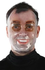 ADULT CLEAR TRANSPARENT YOUNG MALE FACE MASK HALLOWEEN COSTUME MR139016