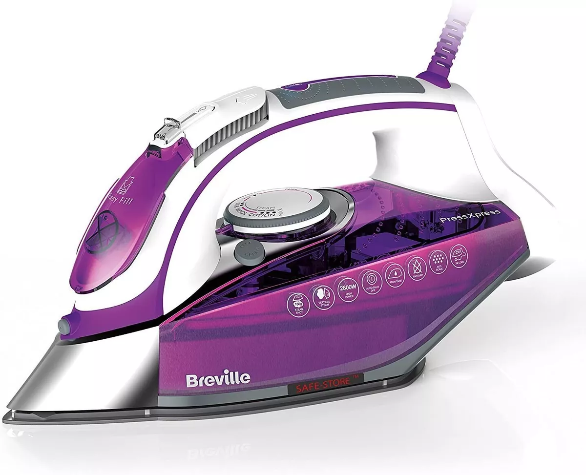 Breville VIN339 Xpress Steam Iron 180g Multi Directional Ceramic Soulplate 2800W