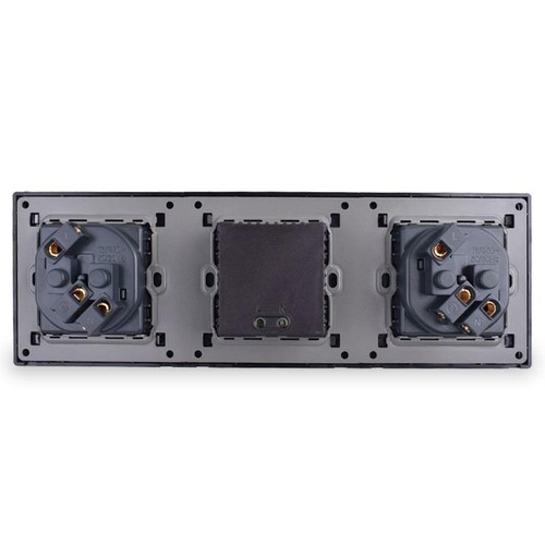 Electrical Outlet Wall Double Socket 16A EU Dual USB Smart Stainless Steel Panel - Picture 3 of 12