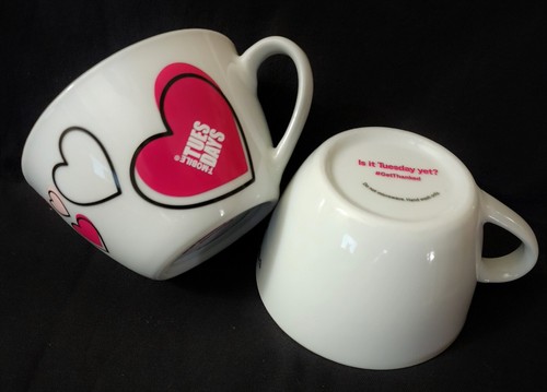 Set 2 tazze da caffè T-Mobile Martedì Cuori 8 oz con manico ristorante merce - Foto 5 di 9
