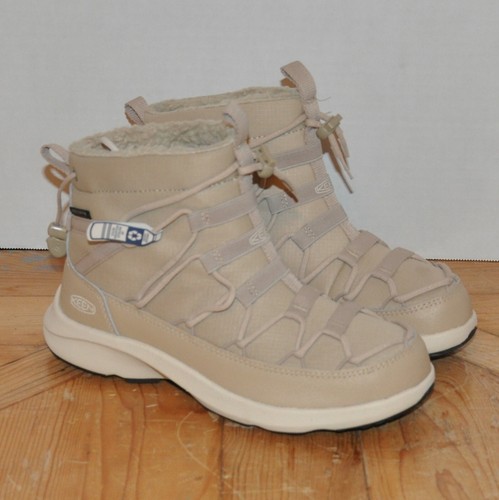Neu ohne Karton Keen Damenschuhe Stiefel Chukka II WP beige Gummizug Schnürsenkel Größe 7 Wandern - Bild 2 von 9