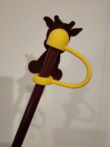 10 Pack Silicone Straw Cover Cap for Cup - Straw Topper - All Cute ANIMALS- NEW - Picture 7 of 13