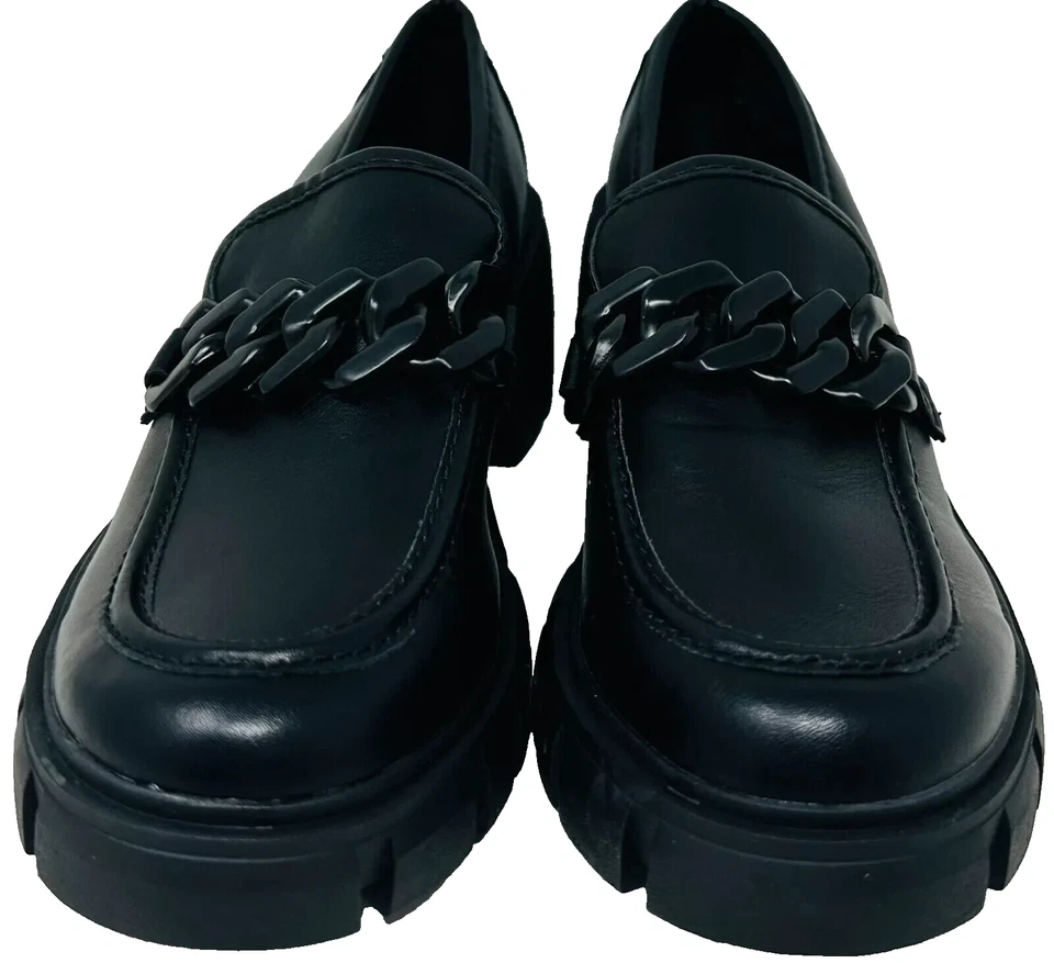 Mocasines de vestir cómodos sin cordones para mujer Madden Girl Hoxtonn negros talla: 6 155EG Foto 2 de 4