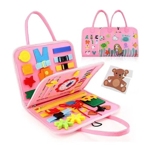 Kids Travel Toy Felt Activity Books Busy Board Educational Sensory Learning Book - Picture 7 of 15