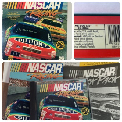 Nascar Racing Computer PC Game Sierra Papyrus 1996 MS DOS CD Nine NASCAR Tracks