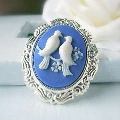 Silver Bird 925 Sz6-10 Women Wedding Gemstone Jewelry Men Pigeon Vintage Ring - Picture 9 of 11