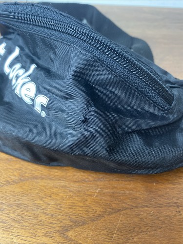 Vintage Foot Locker Black White Fanny Pack Bag Logo Nylon Zipper Closer Waist - Picture 2 of 10