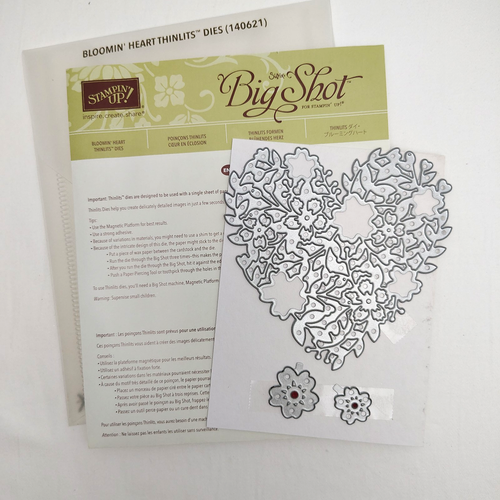 Set 9 Sizzix Stampin Up Big Shot Thinlits Stanzformen Starlight Blumen Herz Geburtstag - Bild 6 von 12