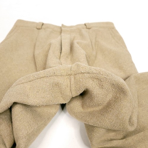 Pantalones de mujer vintage años 80 90 pantalones 11 marrón tostado mezcla de lana tiro alto plisados - Imagen 6 de 16