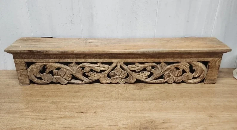 Unique Handmade wood carving wall shelf/Wall bracket Wood/ Hand Carved wall Hand
Opens in a new wind