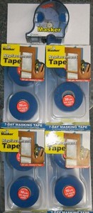 Minute Masker 65752 Blue Painters Tape & Dispenser 1.4" X 30yds 3 PKS