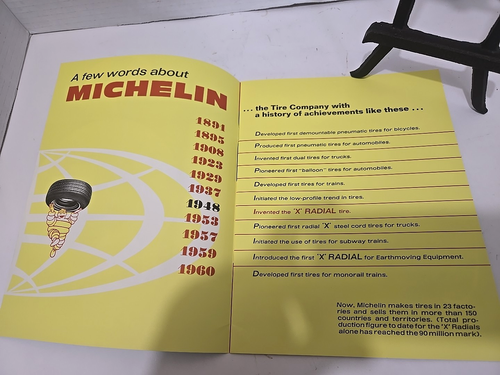 Brochure pneumatici Michelin vintage "Chi ha inventato il radiale?" 16 Pgs Tot anni 60 - Foto 5 di 9
