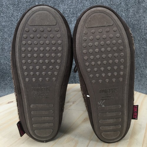 Lukess By Muk Luks Boots Womens 7 M Sweater Mid Calf Flats Tie Brown Fabric - Picture 7 of 11