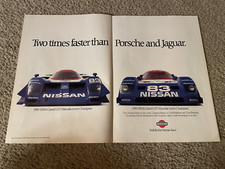 Vintage 1990 NISSAN IMSA CAMEL GTP MANUFACTURERS CHAMPION RACE CAR PRINT AD