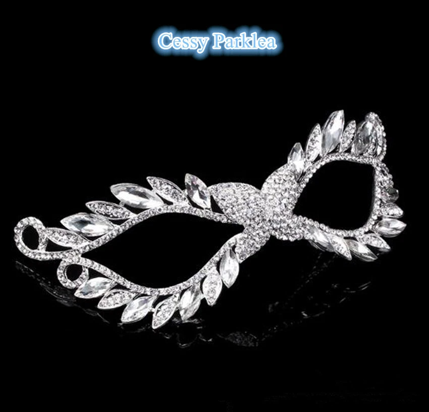 SN-A1-2 Lady's Metallic Crystal VENETIAN Masquerade Fancy Ball Face Eye Mask - Image 3 of 4