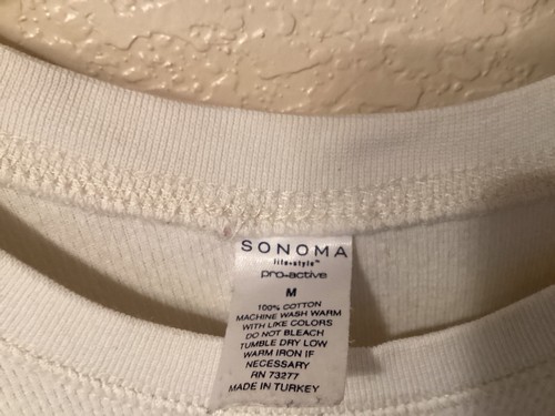 Vtg Sonoma Life+Style Thermal Raschel Knit Ecru 40”Cx28”L Unstretched Size Med - Picture 2 of 7
