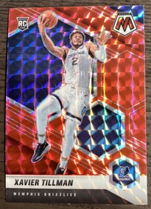2020-21 Panini Mosaic Xavier Tillman #213 Rookie Red Parallel! Grizzlies! #1315