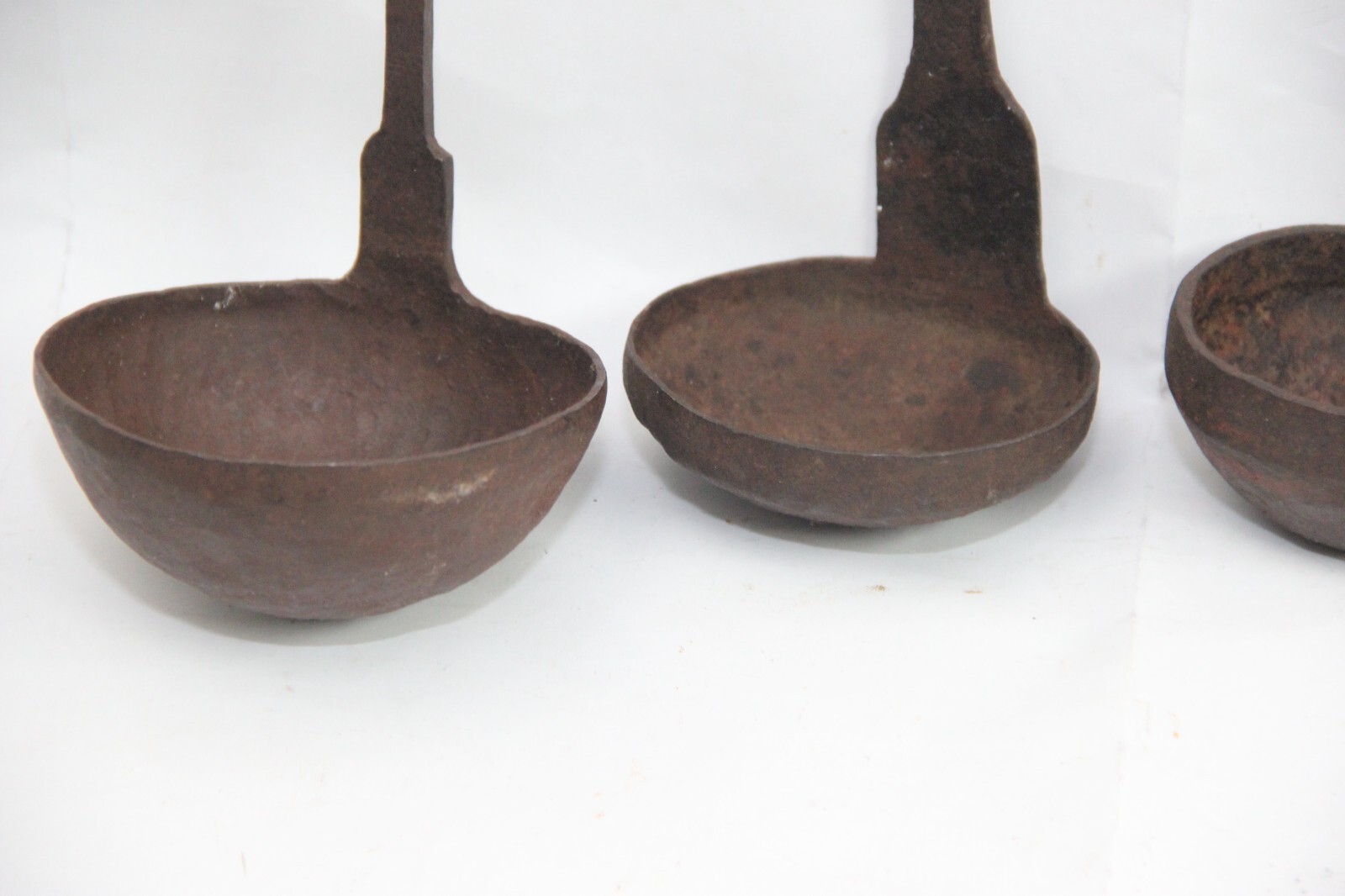Vintage Ancien Fer À Cuisine Indien Ustensiles de Collection Louche / Cuillère 4 - Picture 9 of 24
