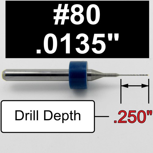 Two Pieces Each Size .006" .008" .010" .012" .0135" - Solid Carbide Drills S1 - Picture 6 of 8