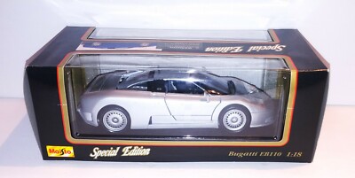 1992 Bugatti EB110 - Silver 1:18 Scale | Maisto Special Edition