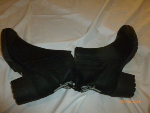 NEW Dr. Scholl's Women Zip Ankle Boots Black Leather Harness sz 38 US 8M - Imagen 6 de 7
