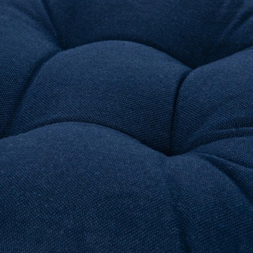 2x Round Dining Chair Seat Cushions Cotton Polyester Outdoor Dining 40cm Blue - Picture 5 of 7