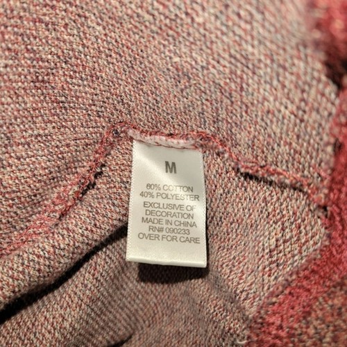 Pacsun On the Byas Medium Hoodie Drawstring Maroon Pink Tropical Print - Picture 8 of 8