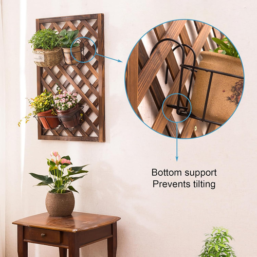 4 Pack round Hanging Railing Planters - Metal Flower Pot Holder for Balcony and - Picture 3 of 12