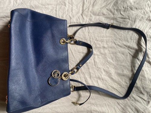 Michael Kors Navy Blue Leather Cynthia Tote - Picture 5 of 20