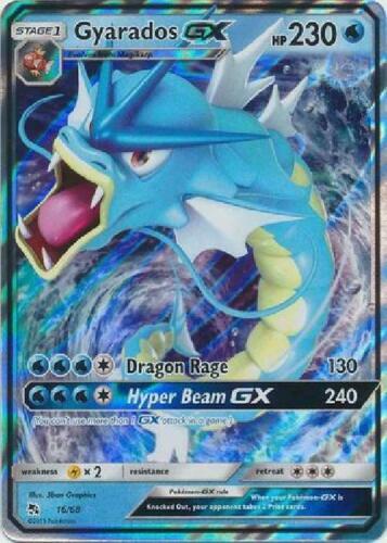 ULTRA RARE Gyarados GX 16/68 Pokemon Sun & Moon Hidden Fates Holo Foil - LP