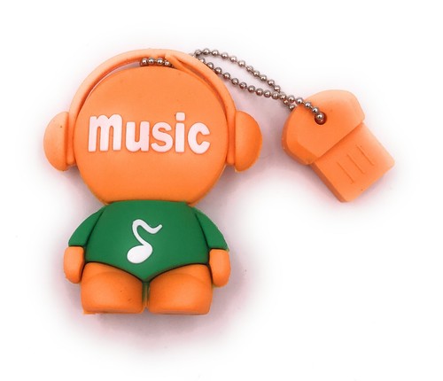 Musique Man Figurine Orange Funny Clé USB Div Capacité - Afbeelding 4 van 44