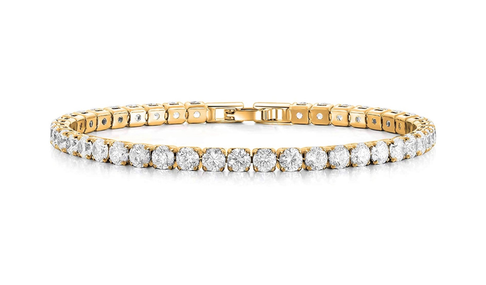 Women's 18k White Gold Plated Tennis Bracelet Made With Swarovski Elements