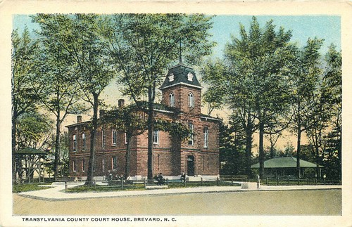 BREVARD NORTH CAROLINA SIEBENBÜRGEN LANDGERICHT HAUS ALTE POSTKARTE ANSICHT
